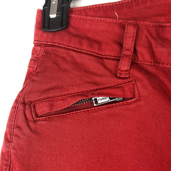 Club Monaco Cropped Red Colored Denim Skinny Jeans - Picture 3 of 7